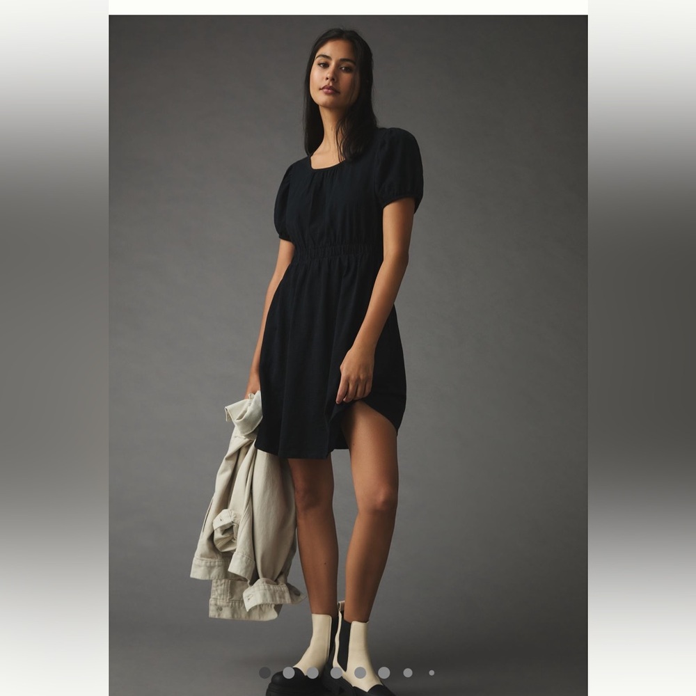 Daily Practice by Anthropologie Cap-Sleeve Dress black size small